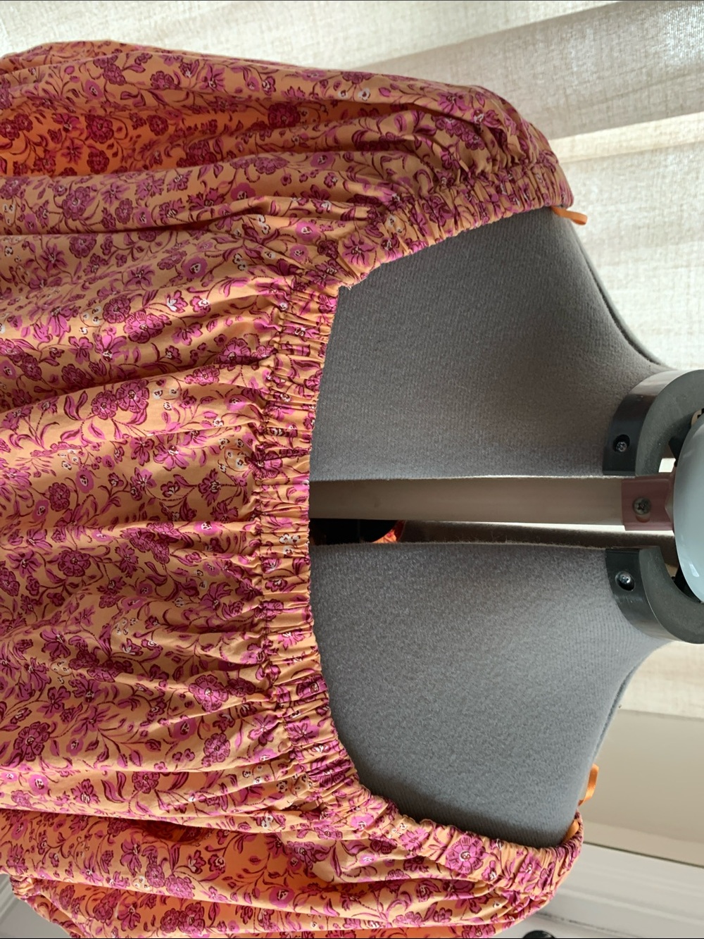 Old Navy Pink and Orange Floral Off-Shoulder Top - Picture 2 of 6